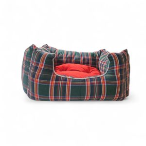 Cama Acolchada de Cuadros Escoceses